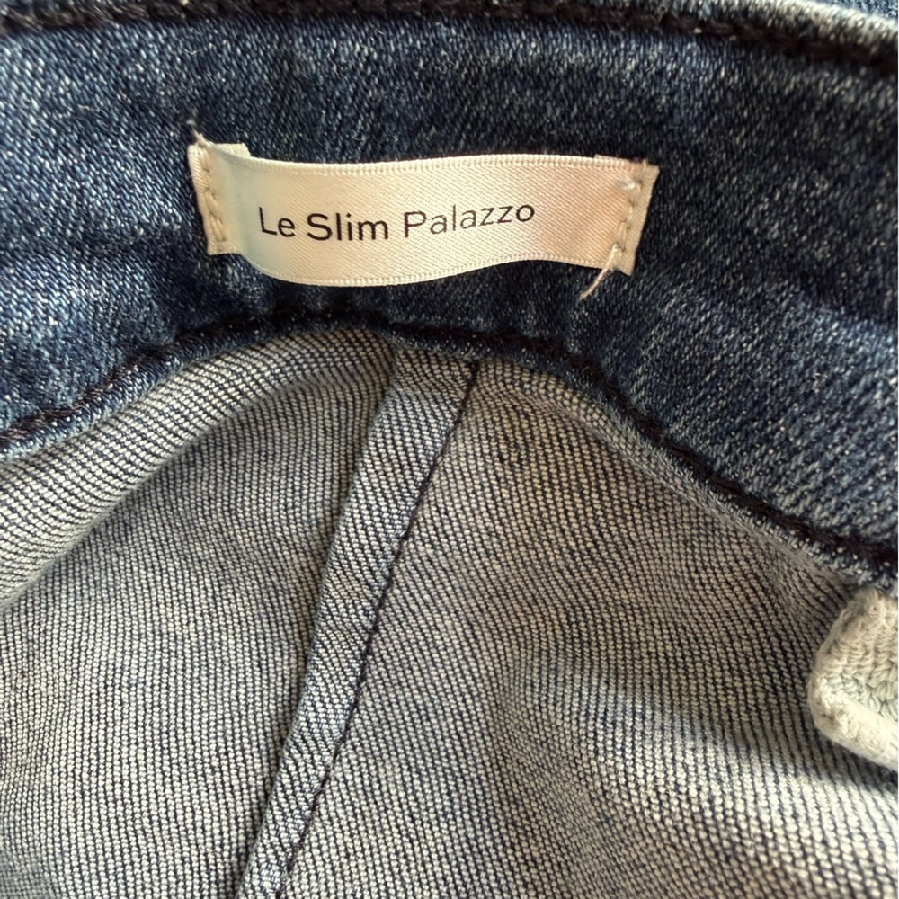 Frame Le Slim Palazzo Bardot Pocket Jeans in Thunderstorm - Picture 12 of 14